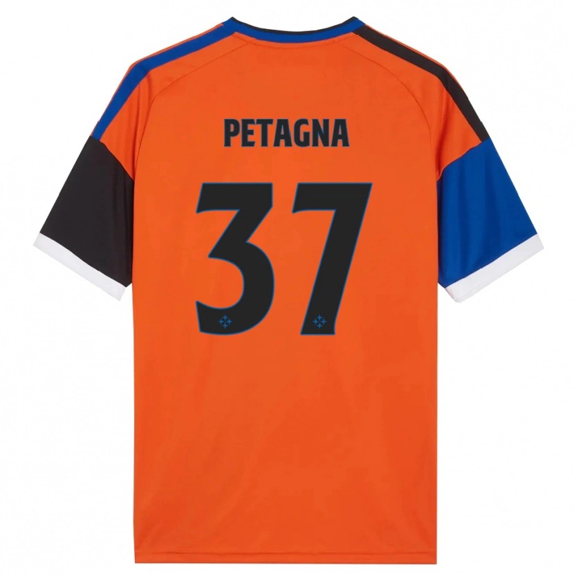 Danxen Criança Camisola Andrea Petagna #37 Laranja Azul Preto Branco Alternativa 2026/27 Camisa Brasil