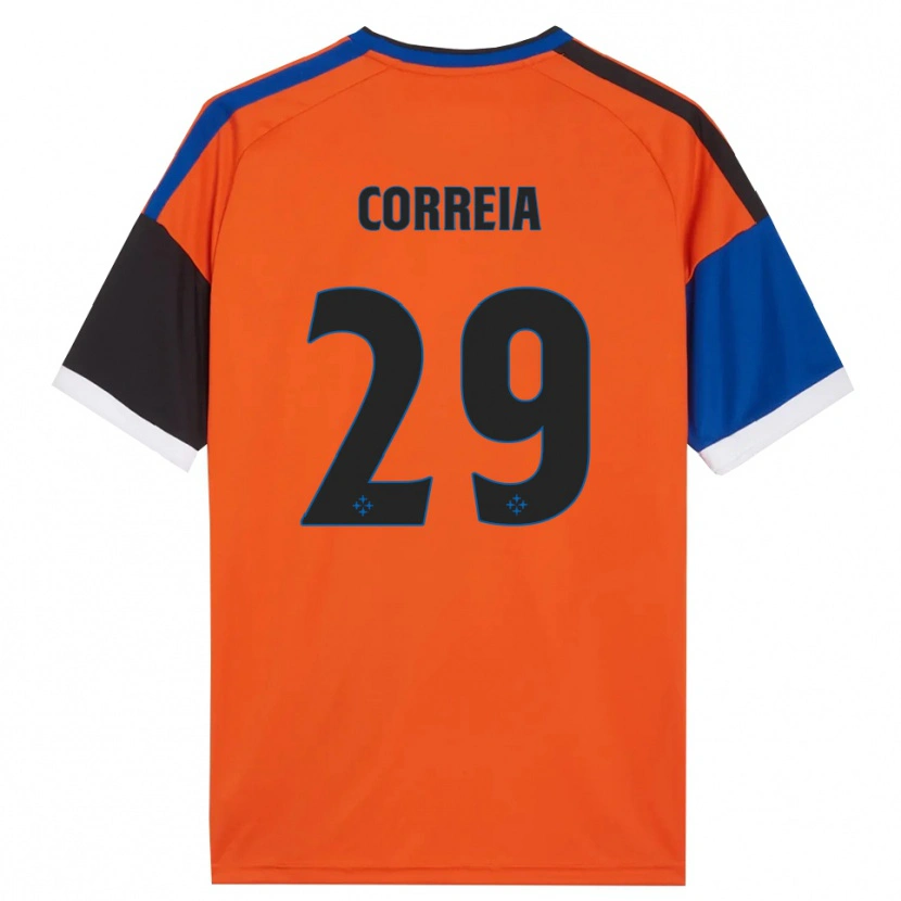 Danxen Criança Camisola Omar Correia #29 Laranja Azul Preto Branco Alternativa 2026/27 Camisa Brasil