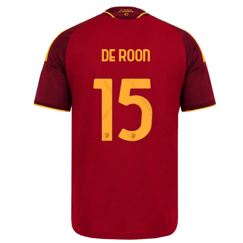 Danxen Homem Camisola Marten De Roon #15 Vermelho Dourado Amarelo Principal 2026/27 Camisa Brasil