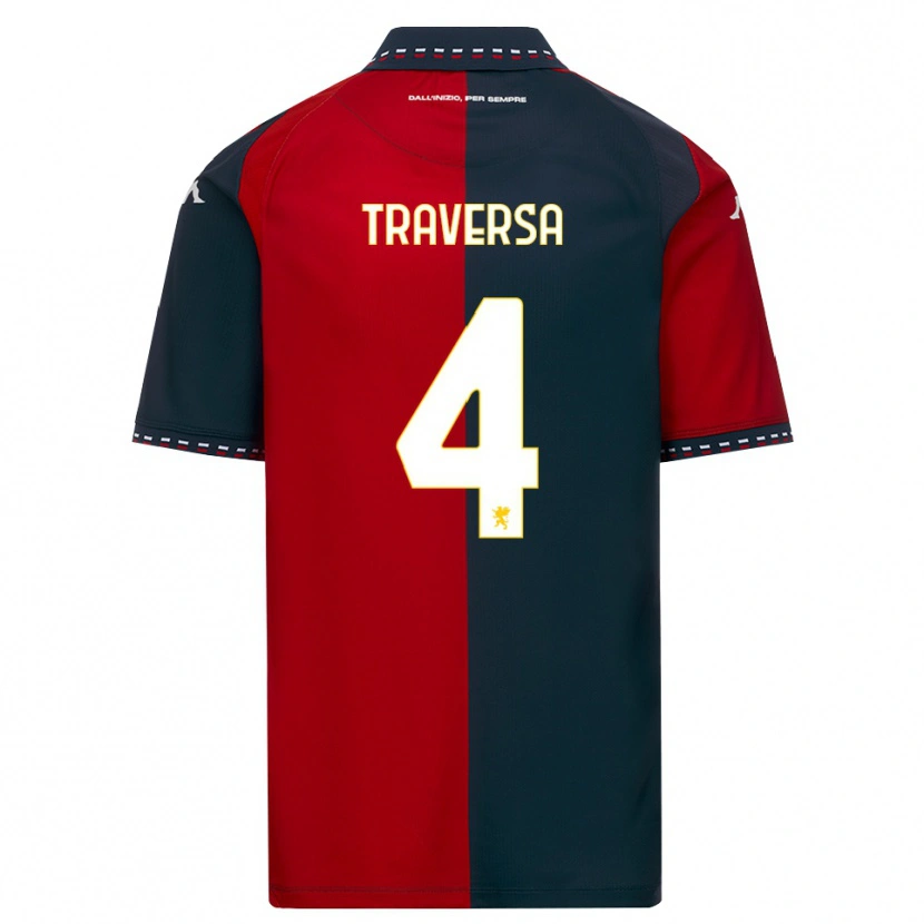 Danxen Homem Camisola Pietro Traversa #4 Vermelho Preto Branco Principal 2026/27 Camisa Brasil
