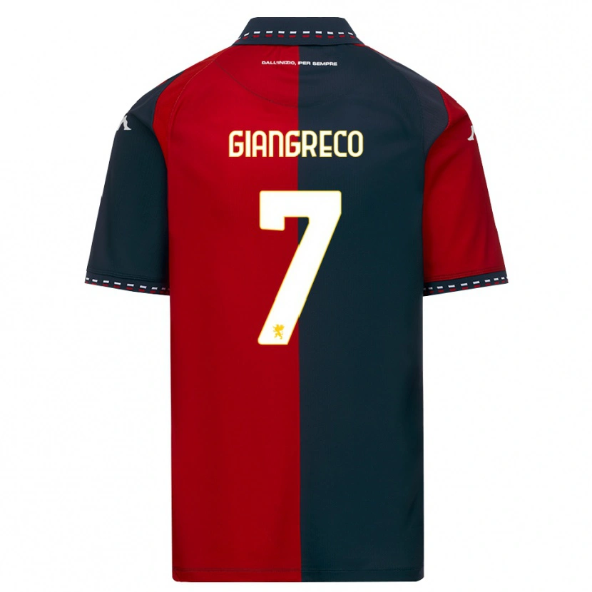 Danxen Homem Camisola Nicolò Giangreco #7 Vermelho Preto Branco Principal 2026/27 Camisa Brasil