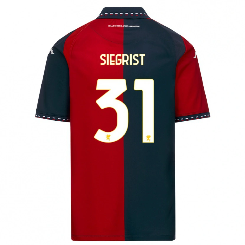 Danxen Homem Camisola Benjamin Siegrist #31 Vermelho Preto Branco Principal 2026/27 Camisa Brasil