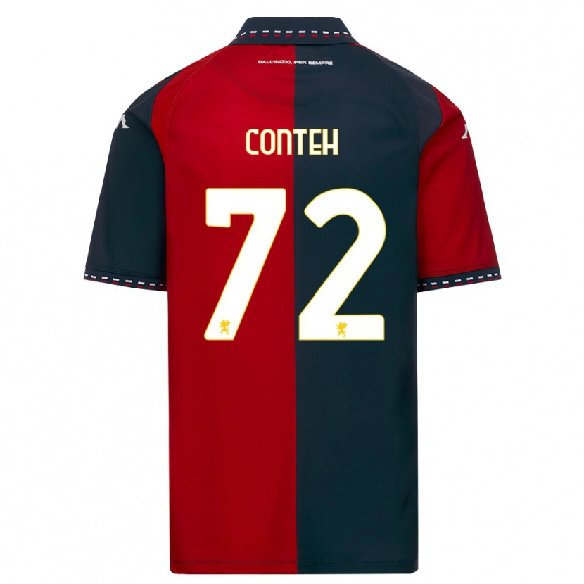 Danxen Homem Camisola Seediya Conteh #72 Vermelho Preto Branco Principal 2026/27 Camisa Brasil