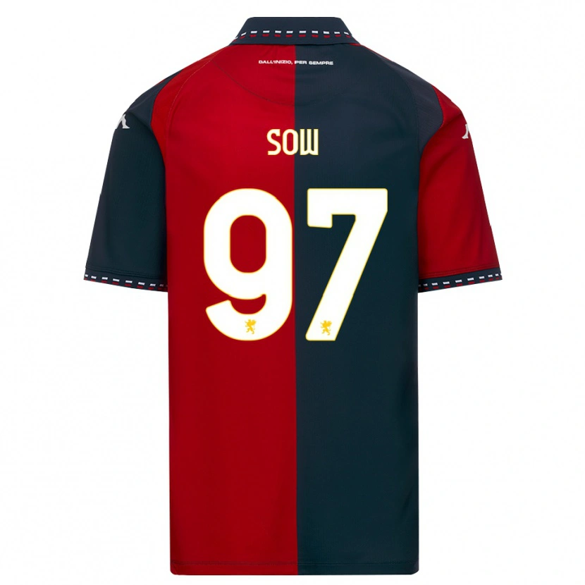 Danxen Homem Camisola Djibril Sow #97 Vermelho Preto Branco Principal 2026/27 Camisa Brasil