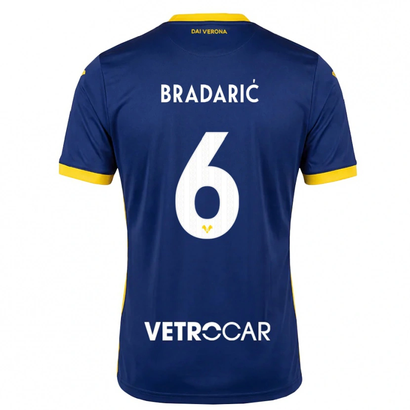 Danxen Homem Camisola Domagoj Bradarić #6 Azul Real Amarelo Branco Principal 2026/27 Camisa Brasil