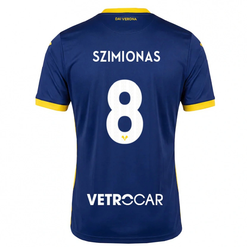 Danxen Homem Camisola Luca Szimionaș #8 Azul Real Amarelo Branco Principal 2026/27 Camisa Brasil