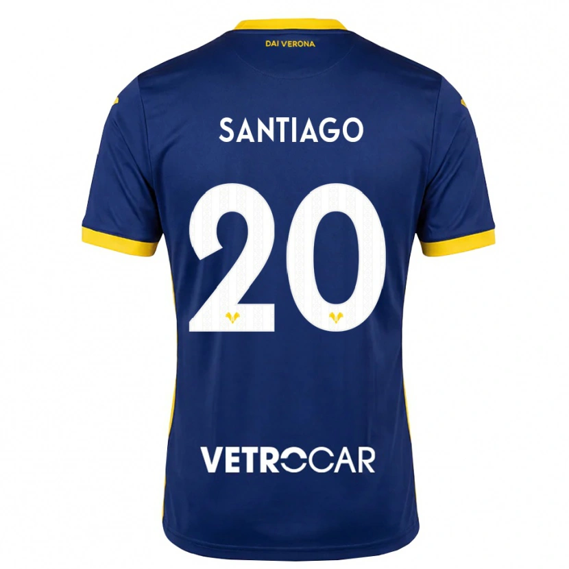 Danxen Homem Camisola Yellu Santiago #20 Azul Real Amarelo Branco Principal 2026/27 Camisa Brasil