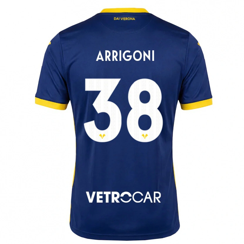 Danxen Homem Camisola Arrigoni #38 Azul Real Amarelo Branco Principal 2026/27 Camisa Brasil
