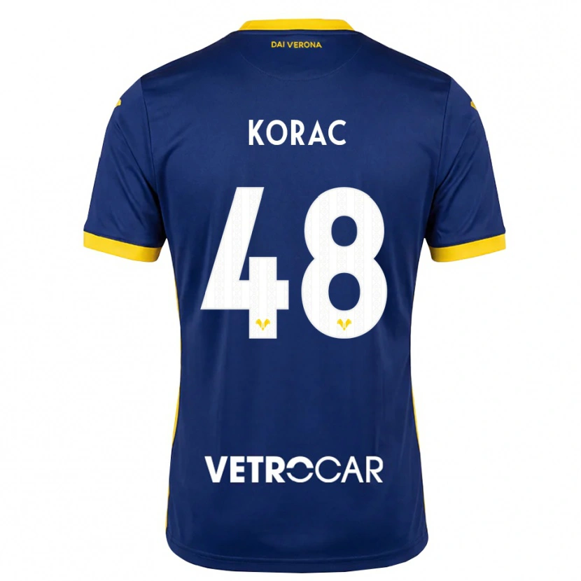 Danxen Homem Camisola Seid Korac #48 Azul Real Amarelo Branco Principal 2026/27 Camisa Brasil