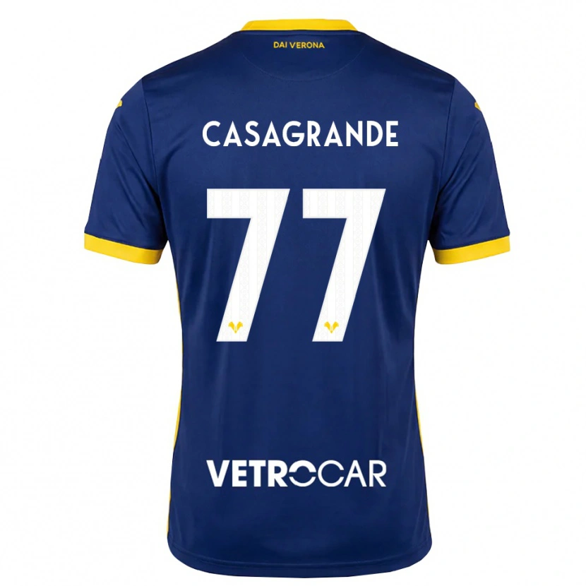 Danxen Homem Camisola Tommaso Casagrande #77 Azul Real Amarelo Branco Principal 2026/27 Camisa Brasil