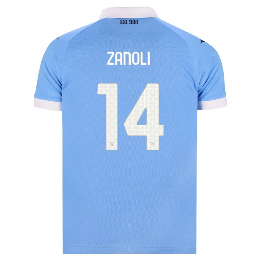 Danxen Homem Camisola Martina Zanoli #14 Azul Celeste Preto Branco Principal 2026/27 Camisa Brasil