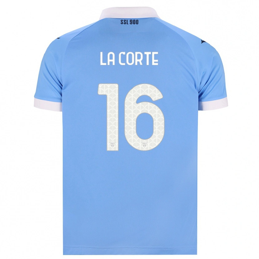 Danxen Homem Camisola Pietro La Corte #16 Azul Celeste Preto Branco Principal 2026/27 Camisa Brasil
