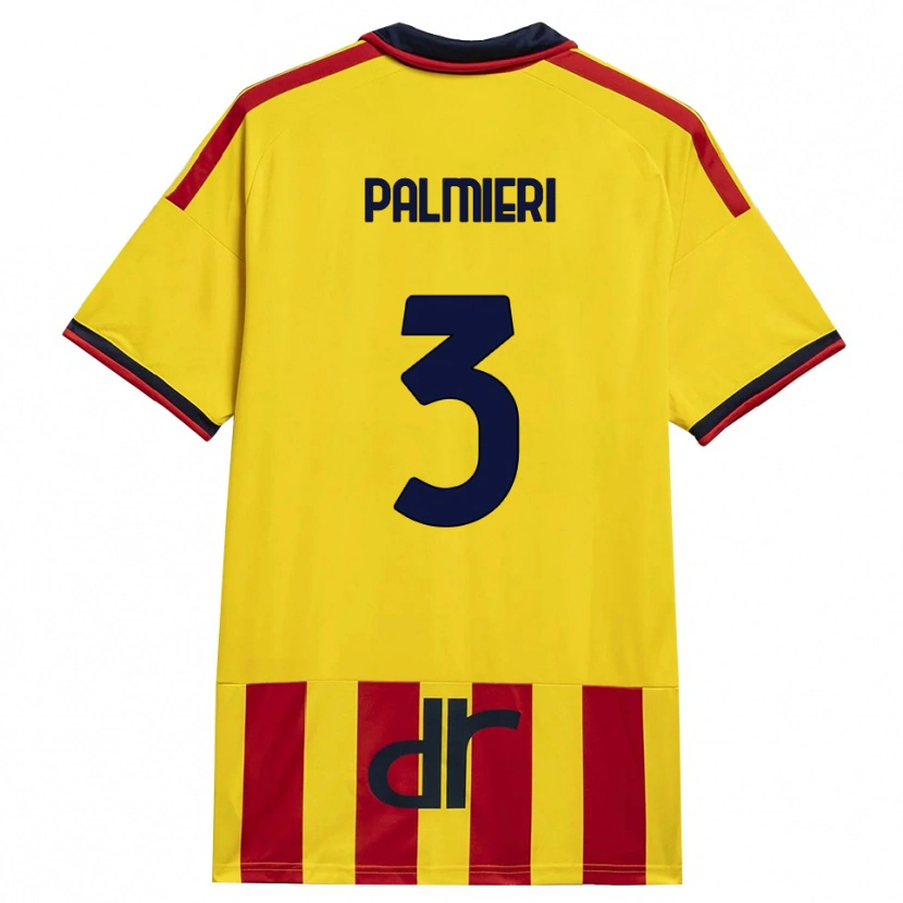 Danxen Homem Camisola Andrea Palmieri #3 Amarelo Vermelho Principal 2026/27 Camisa Brasil