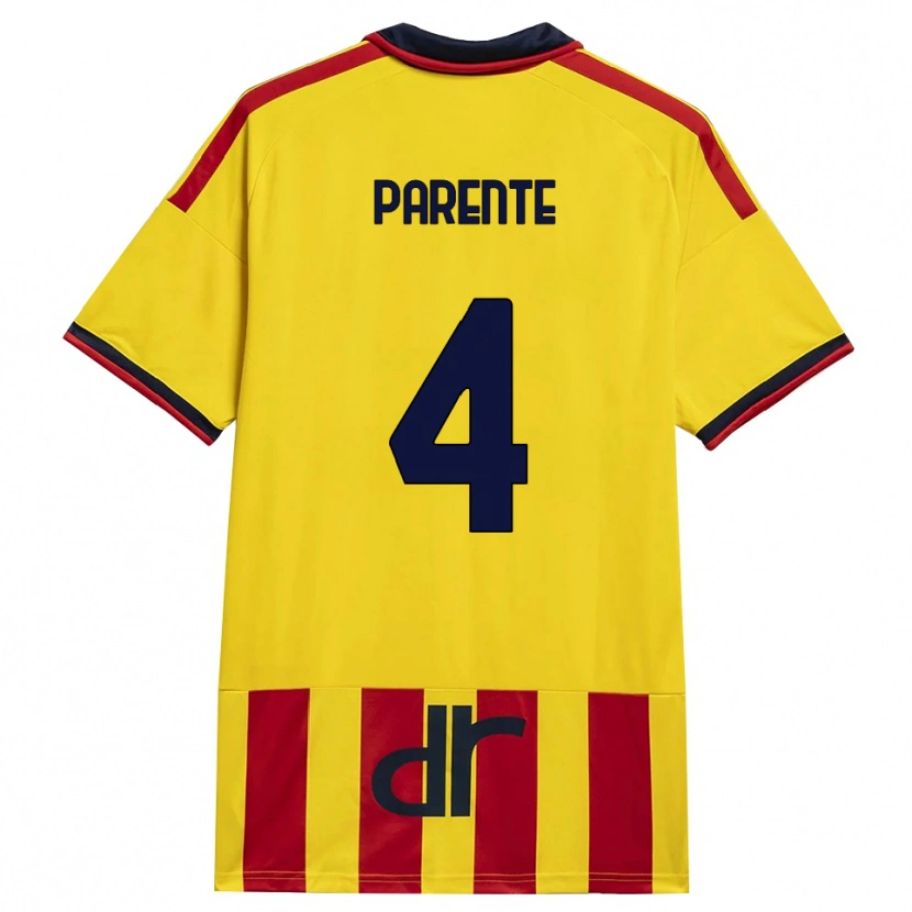 Danxen Homem Camisola Francesco Parente #4 Amarelo Vermelho Principal 2026/27 Camisa Brasil