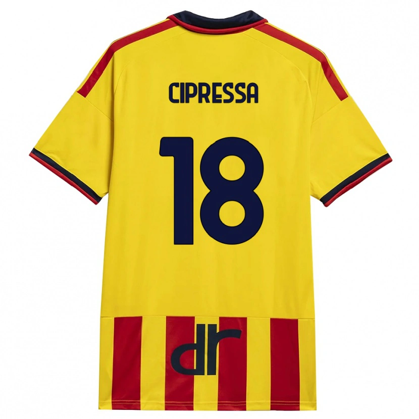 Danxen Homem Camisola Lorenzo Cipressa #18 Amarelo Vermelho Principal 2026/27 Camisa Brasil
