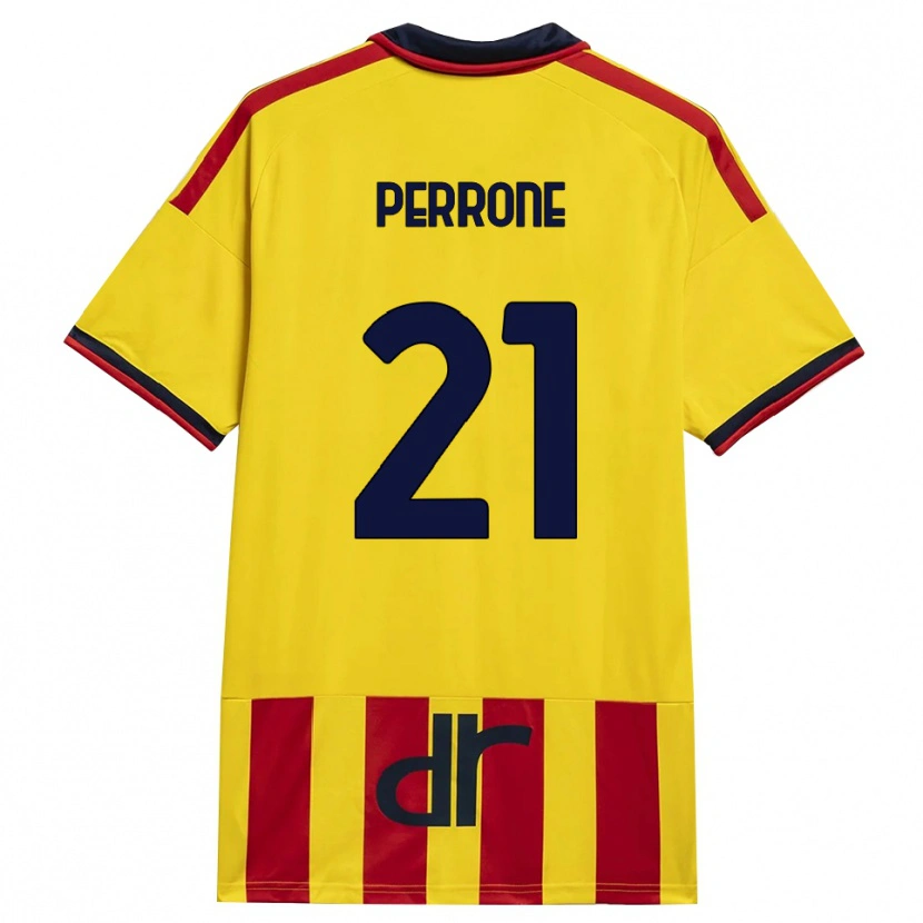 Danxen Homem Camisola Samuele Perrone #21 Amarelo Vermelho Principal 2026/27 Camisa Brasil