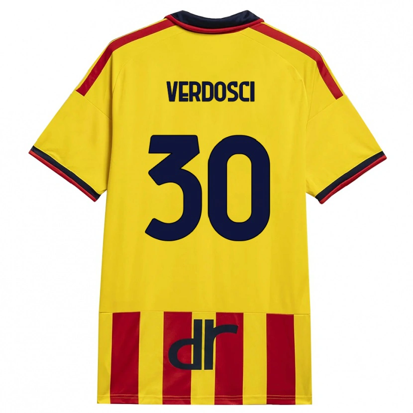 Danxen Homem Camisola Simone Verdosci #30 Amarelo Vermelho Principal 2026/27 Camisa Brasil