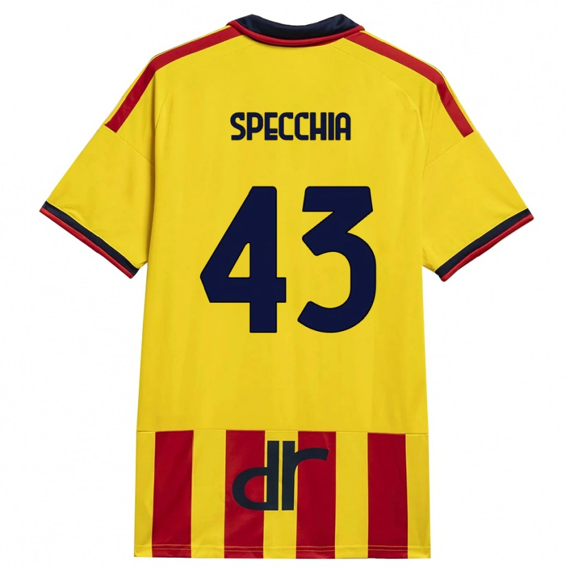 Danxen Homem Camisola Marco Specchia #43 Amarelo Vermelho Principal 2026/27 Camisa Brasil