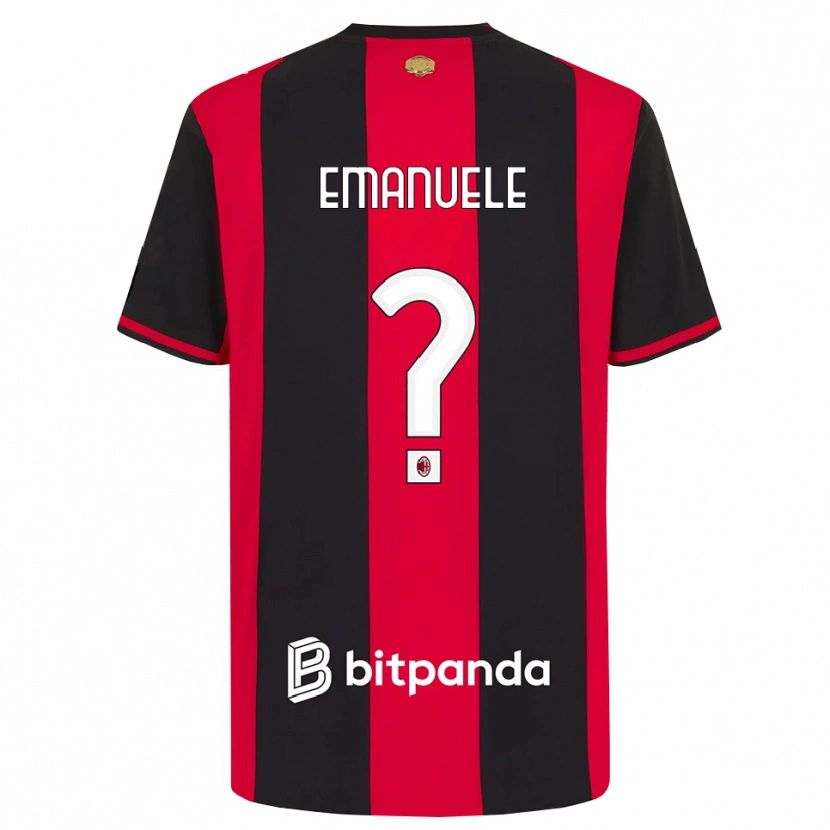 Danxen Homem Camisola Emanuele Benedetti #0 Vermelho Preto Branco Principal 2026/27 Camisa Brasil