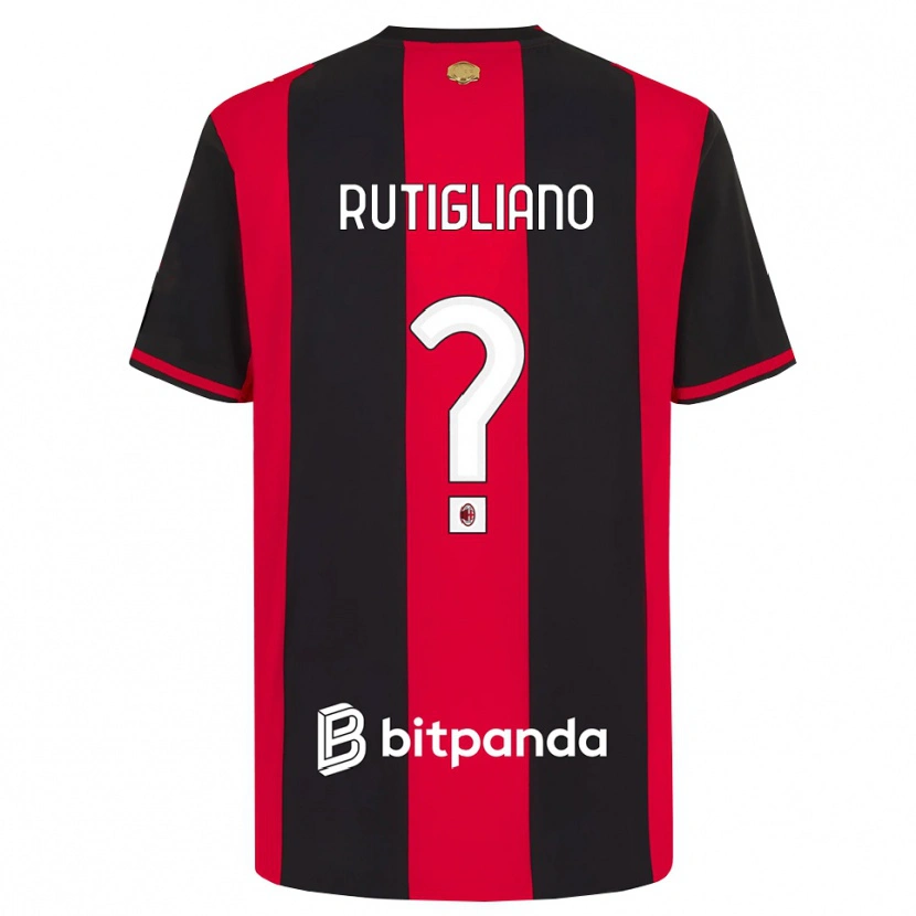 Danxen Homem Camisola Samuele Rutigliano #0 Vermelho Preto Branco Principal 2026/27 Camisa Brasil