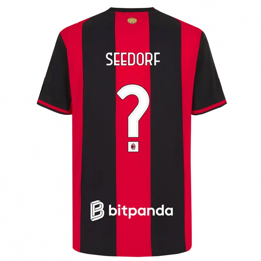 Danxen Homem Camisola Denzel Viana Seedorf #0 Vermelho Preto Branco Principal 2026/27 Camisa Brasil