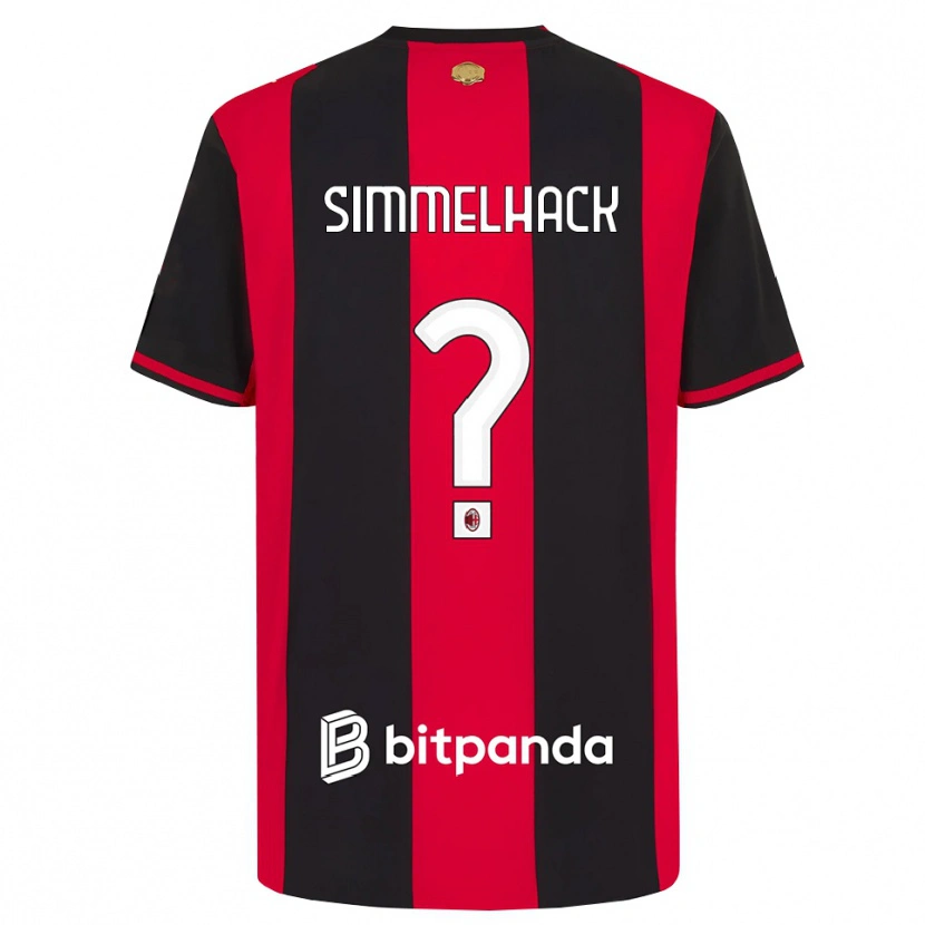 Danxen Homem Camisola Alexander Simmelhack #0 Vermelho Preto Branco Principal 2026/27 Camisa Brasil