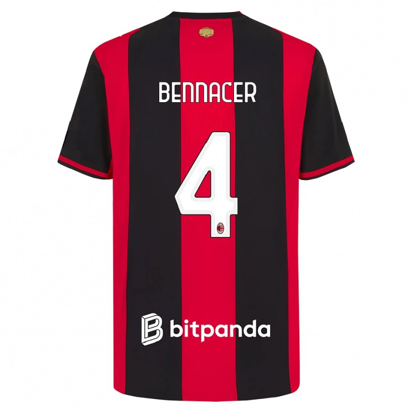 Danxen Homem Camisola Ismael Bennacer #4 Vermelho Preto Branco Principal 2026/27 Camisa Brasil