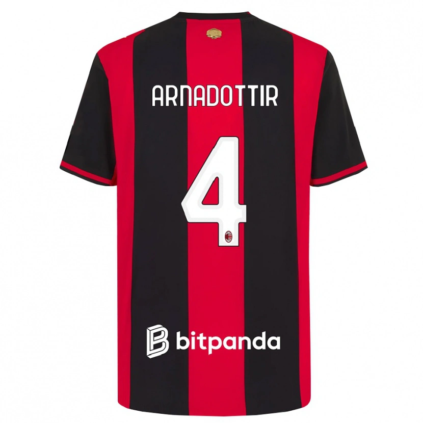 Danxen Homem Camisola Guony Arnadottir #4 Vermelho Preto Branco Principal 2026/27 Camisa Brasil