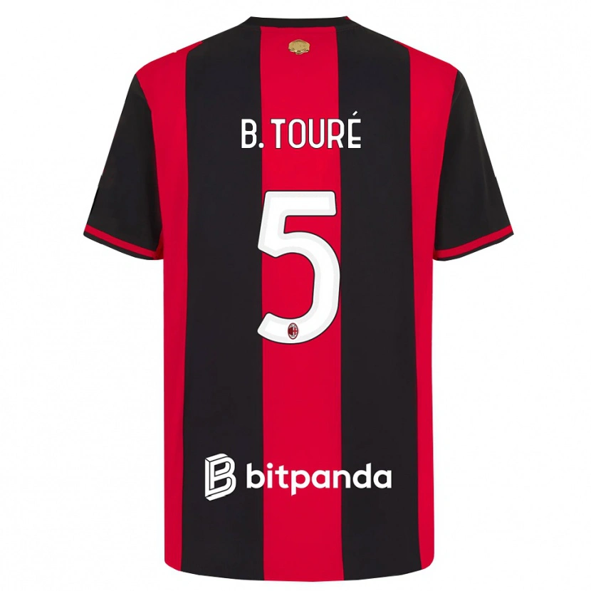 Danxen Homem Camisola Fode Ballo-Toure #5 Vermelho Preto Branco Principal 2026/27 Camisa Brasil