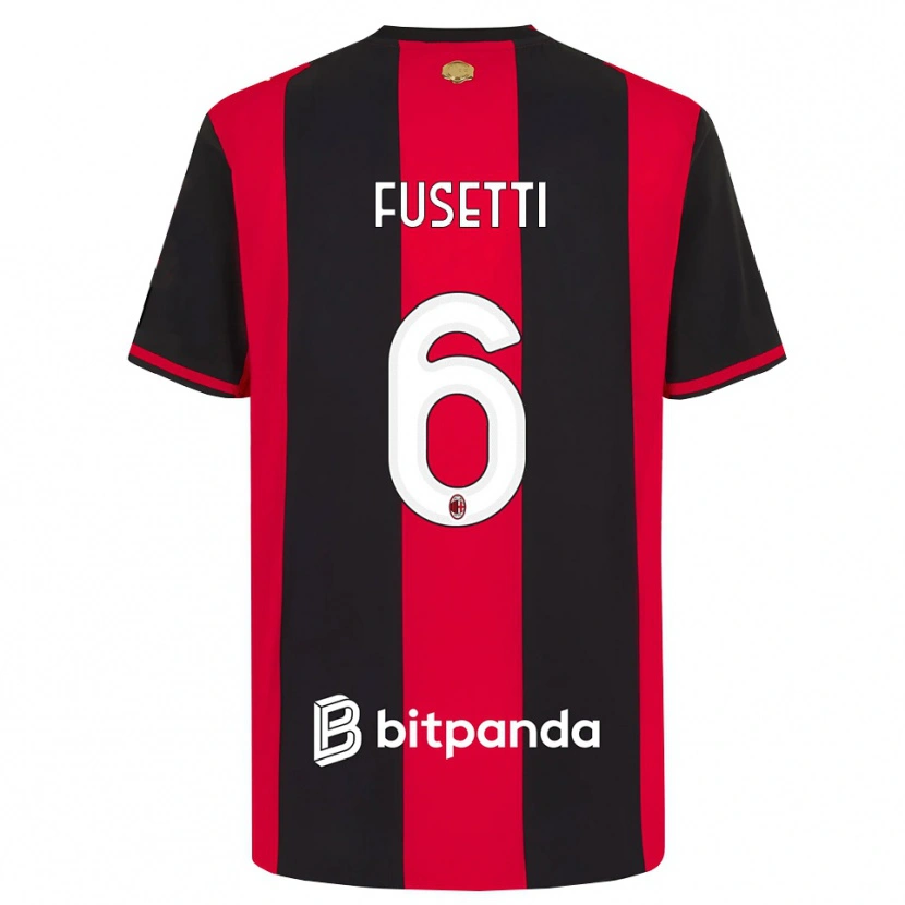Danxen Homem Camisola Laura Fusetti #6 Vermelho Preto Branco Principal 2026/27 Camisa Brasil