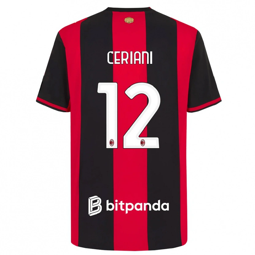 Danxen Homem Camisola Gabriele Ceriani #12 Vermelho Preto Branco Principal 2026/27 Camisa Brasil