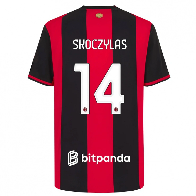 Danxen Homem Camisola Mateusz Skoczylas #14 Vermelho Preto Branco Principal 2026/27 Camisa Brasil