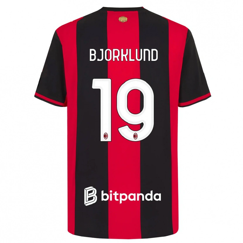 Danxen Homem Camisola Lukas Bjorklund #19 Vermelho Preto Branco Principal 2026/27 Camisa Brasil