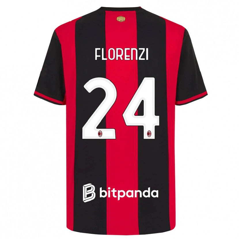 Danxen Homem Camisola Alessandro Florenzi #24 Vermelho Preto Branco Principal 2026/27 Camisa Brasil