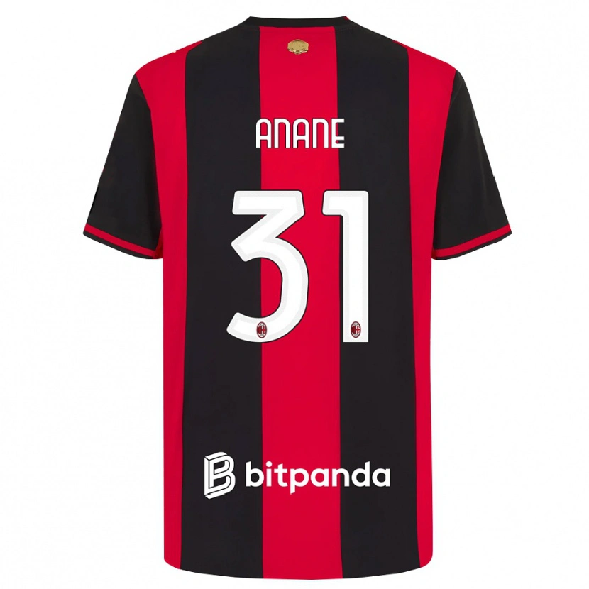 Danxen Homem Camisola Emmanuel Anane #31 Vermelho Preto Branco Principal 2026/27 Camisa Brasil