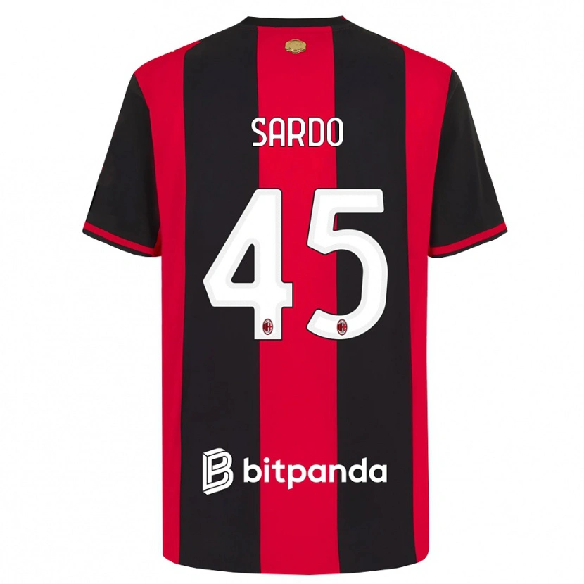Danxen Homem Camisola Jacopo Sardo #45 Vermelho Preto Branco Principal 2026/27 Camisa Brasil