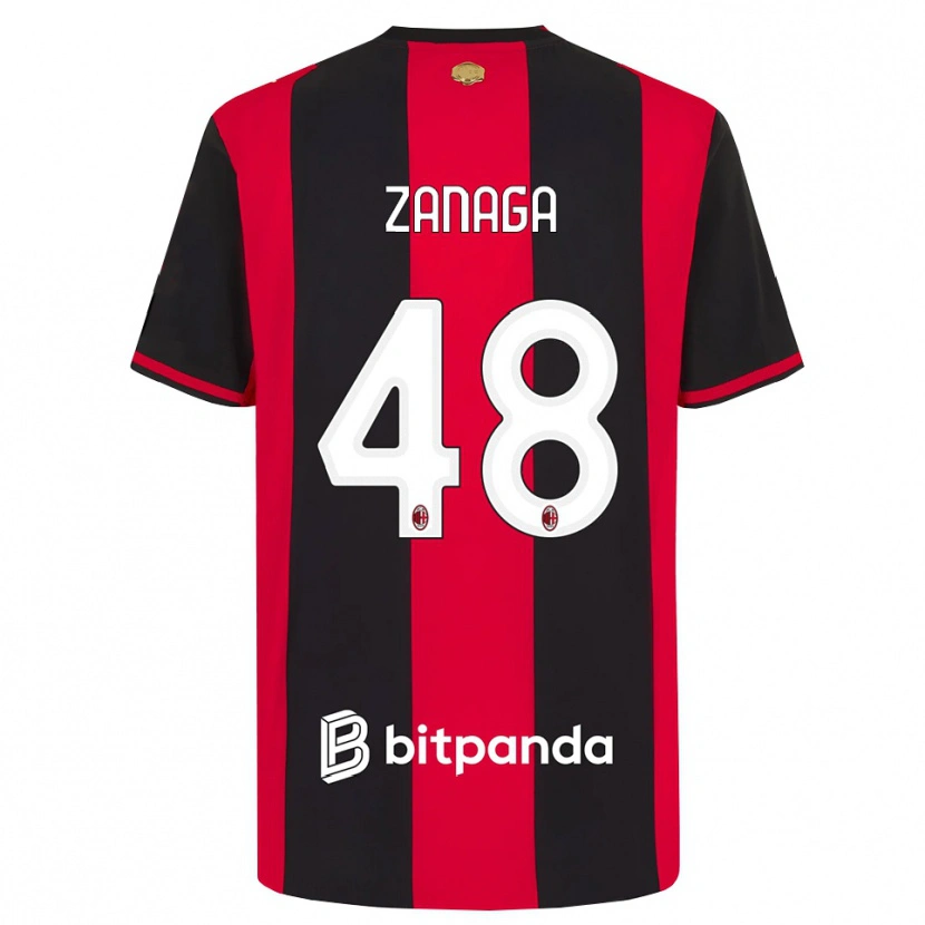Danxen Homem Camisola Edoardo Zanaga #48 Vermelho Preto Branco Principal 2026/27 Camisa Brasil