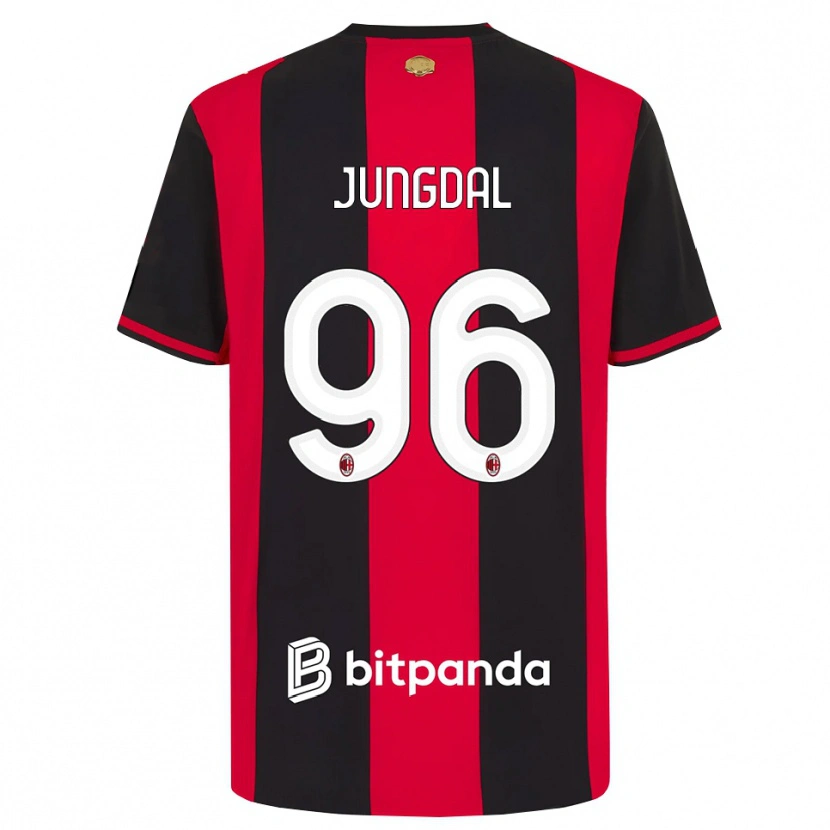 Danxen Homem Camisola Andreas Jungdal #96 Vermelho Preto Branco Principal 2026/27 Camisa Brasil