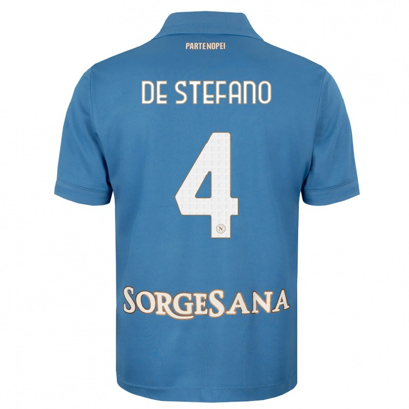 Danxen Homem Camisola Francesco De Stefano #4 Azul Bruma Branco Principal 2026/27 Camisa Brasil