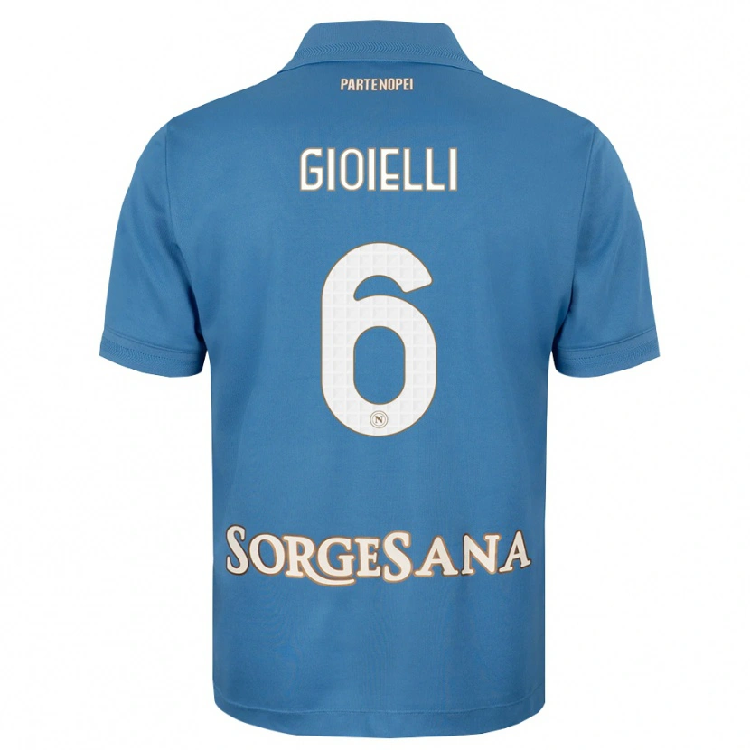 Danxen Homem Camisola Francesco Pio Gioielli #6 Azul Bruma Branco Principal 2026/27 Camisa Brasil