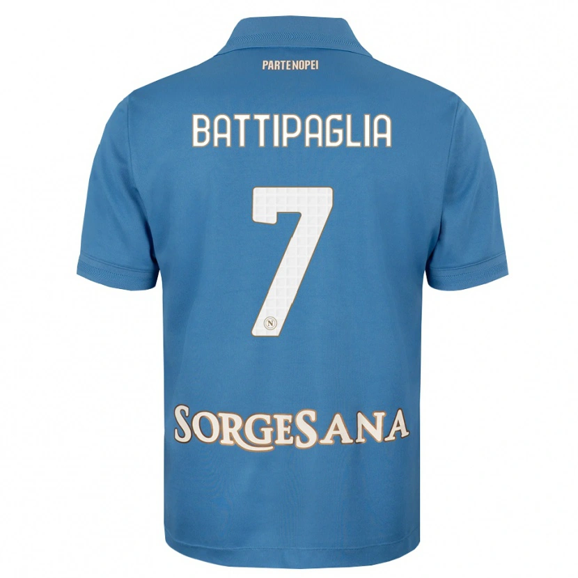 Danxen Homem Camisola Antonio Battipaglia #7 Azul Bruma Branco Principal 2026/27 Camisa Brasil