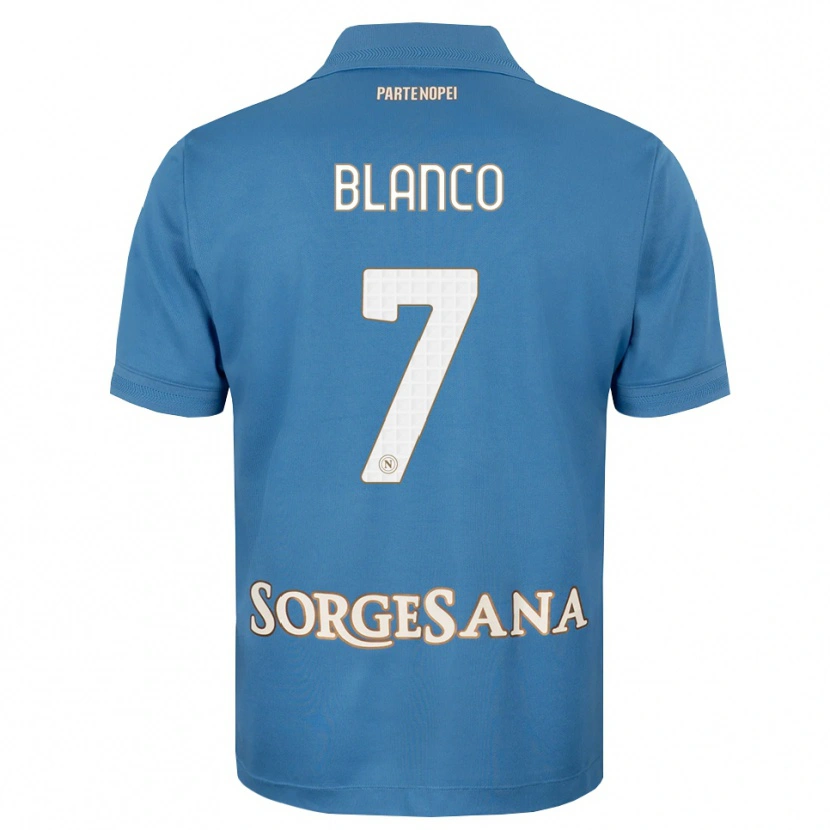 Danxen Homem Camisola Gimena Blanco #7 Azul Bruma Branco Principal 2026/27 Camisa Brasil
