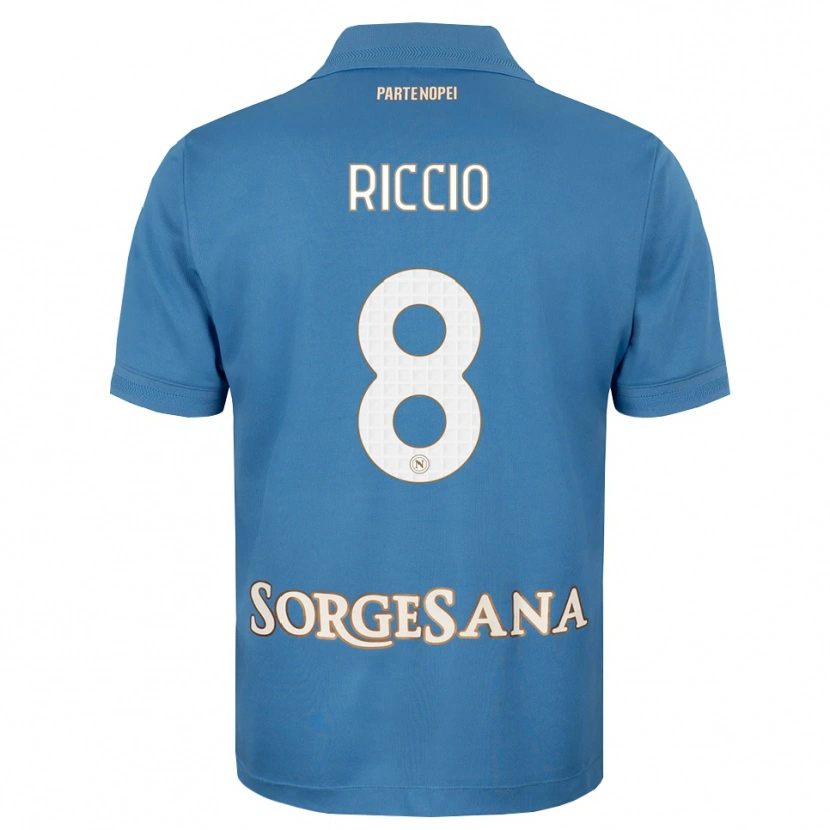 Danxen Homem Camisola Luigi Riccio #8 Azul Bruma Branco Principal 2026/27 Camisa Brasil
