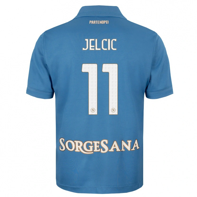 Danxen Homem Camisola Maja Jelčić #11 Azul Bruma Branco Principal 2026/27 Camisa Brasil