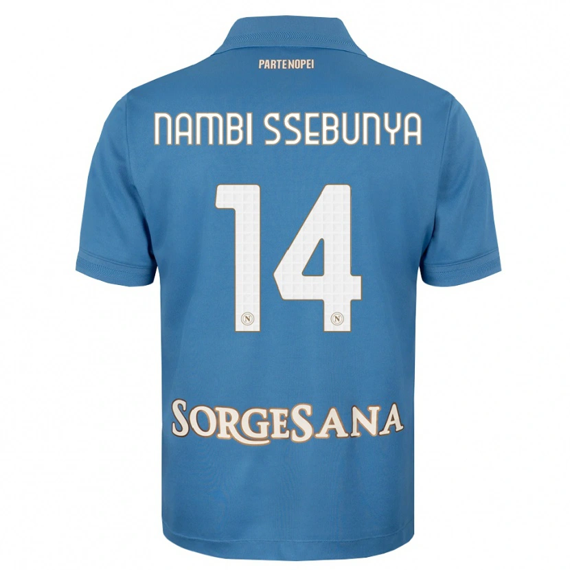 Danxen Homem Camisola Violah Nambi Ssebunya #14 Azul Bruma Branco Principal 2026/27 Camisa Brasil