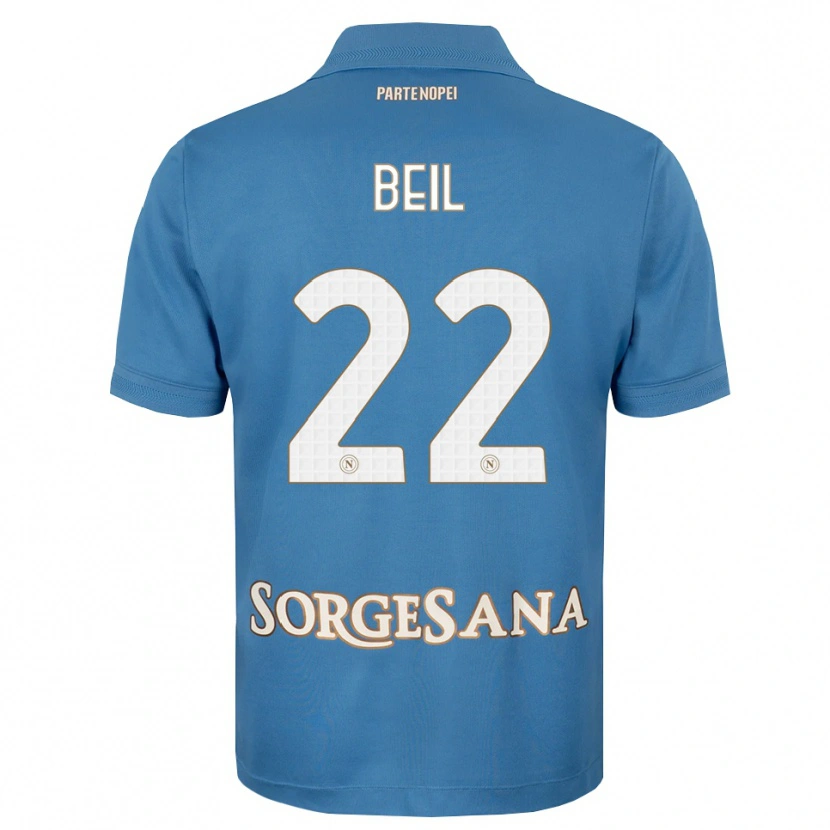 Danxen Homem Camisola Vivien Beil #22 Azul Bruma Branco Principal 2026/27 Camisa Brasil