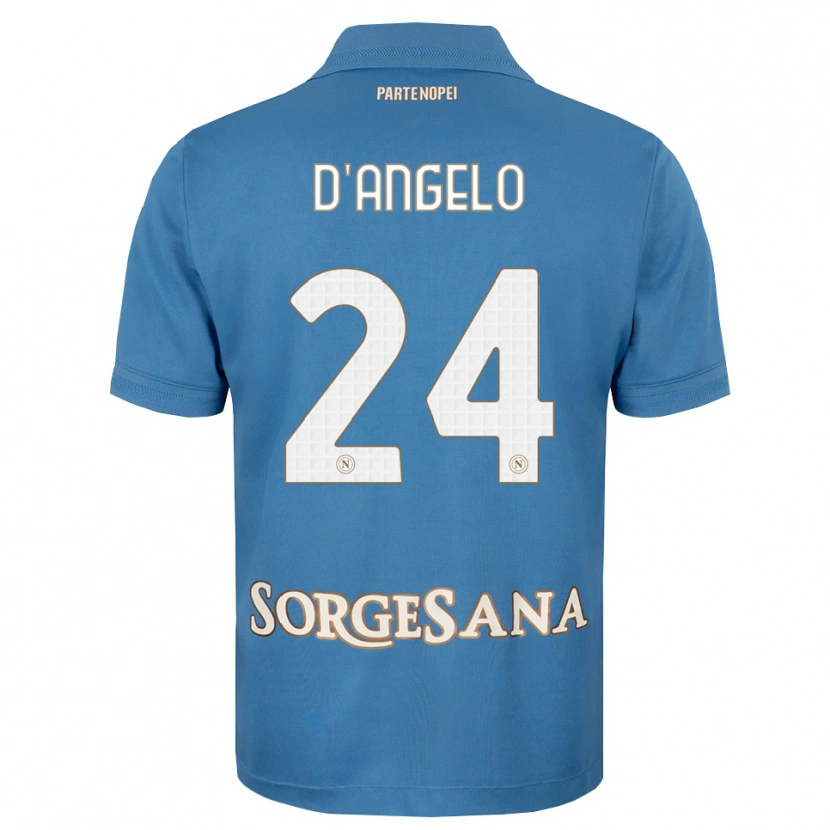 Danxen Homem Camisola Alessia D'angelo #24 Azul Bruma Branco Principal 2026/27 Camisa Brasil