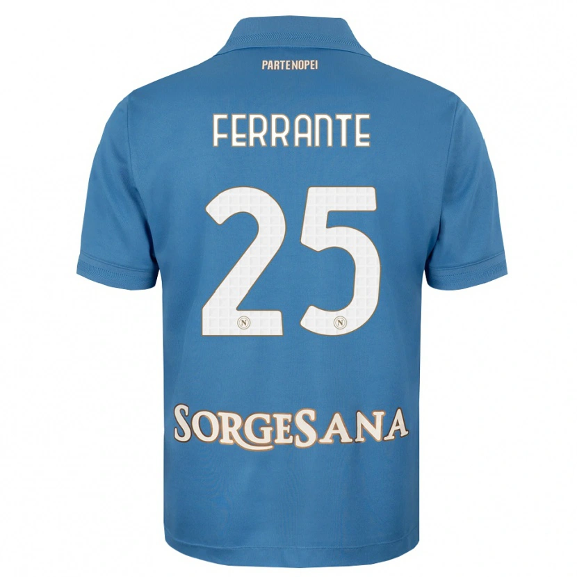 Danxen Homem Camisola Mathias Ferrante #25 Azul Bruma Branco Principal 2026/27 Camisa Brasil