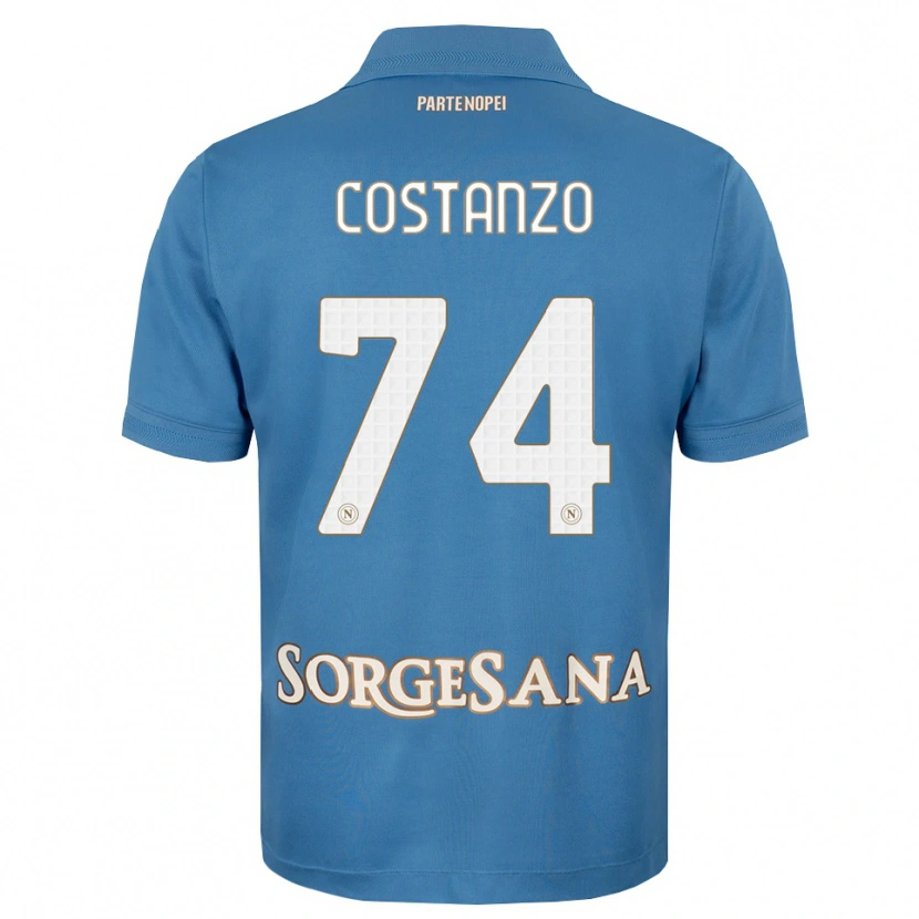 Danxen Homem Camisola Davide Costanzo #74 Azul Bruma Branco Principal 2026/27 Camisa Brasil
