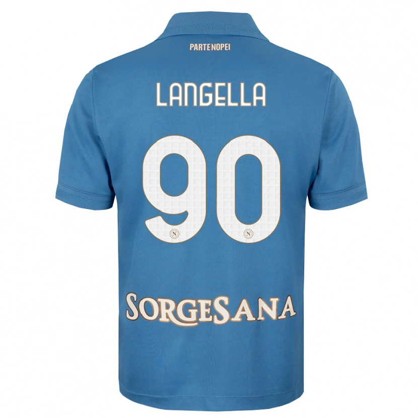 Danxen Homem Camisola Gabriella Langella #90 Azul Bruma Branco Principal 2026/27 Camisa Brasil